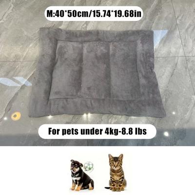 TEMU Extra Large Plush Dog Bed Sofa | , 8- Grids, Oversized Pet Mat With Non-slip Bottom | Comfortable Rectangular Sofa For Small To Large Dogs And Cats | Light Gray With White Border, Sofa Bed Image