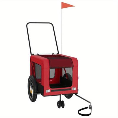 TEMU 1pc Gecheer Trailer - , Waterproof Oxford Fabric, Multi-functional Cycling Transport For Pets & Cargo Image