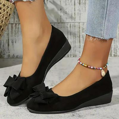TEMU Women' Flat Shoes, Dance-, Lightweight Fabric Upper With , Plain Toe Design, Insole & Inner Material Image