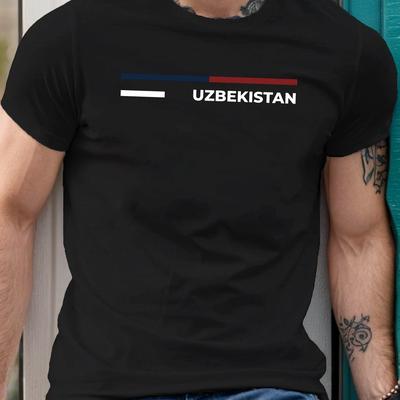 TEMU -inspired Men's T-shirt - Casual Crew Neck, Short Sleeve, Breathable Polyester, Summer Fashion Image