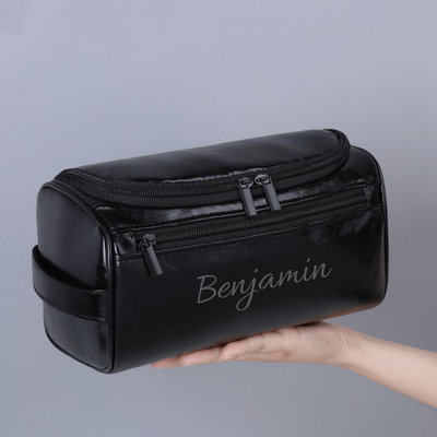 TEMU Personalized Custom Men's Name Cosmetic Bag Toiletry Washbag Christmas New Year Valentine's Day Birthday Gift Image