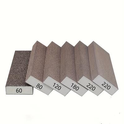 TEMU Sanding Sponges With Grit Sizes Of 60, 80, 120, 180, And 220, Suitable For Coarse, Medium, And Fine Sanding. Washable And Reusable Blocks Are Ideal For Drywall, Metal, Wood, And Paint. Image