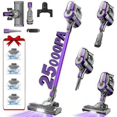 TEMU 6 In 1 Cordless Vacuum Cleaner Pet Hair Handheld Stick Vacuum Strong Suction + 8*2200mah Battery Bagless Handheld Hoover Diy Clean For Auto Work Gift Image