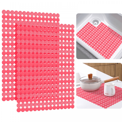 TEMU Kitchen Sink Mat, Package Of 1: Adjustable And Ecological Sink Protector Made Of Pvc | Sink Coating | Dishwasher, Easy To Clean And Cut (random Colours)28* 28cm, Plastic Image