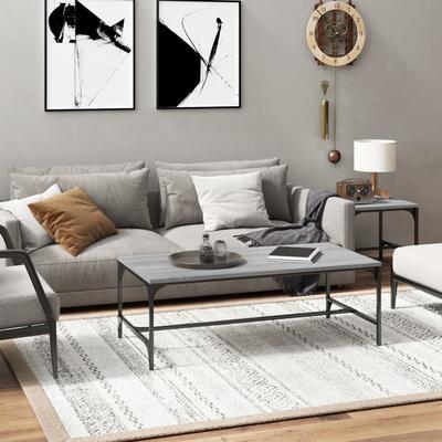 TEMU Coffee Table Grey 100x50x35 Cm Wood Image
