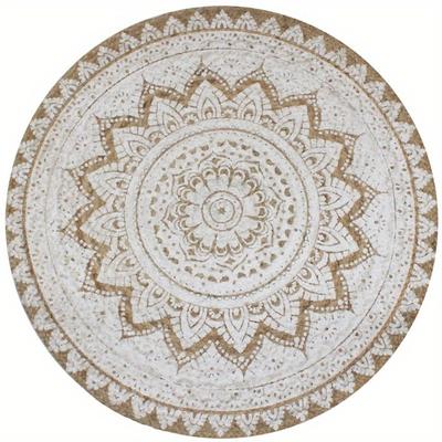 TEMU Jute Woven Printed Rug 120 Cm Round Image