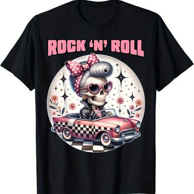 TEMU Rock'n 'roll 1950s Sock Dance, Duup, 1950s Art T-shirt Image