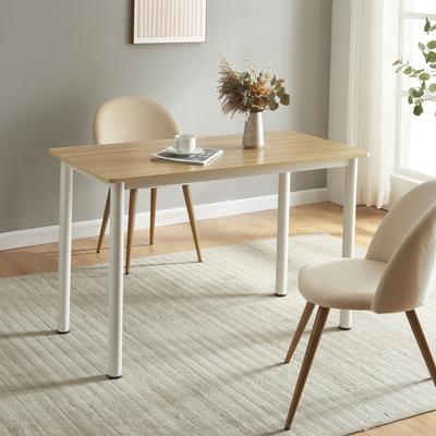 TEMU Wooden Dining Table For 120 X 60 Cm With Steel Legs Image