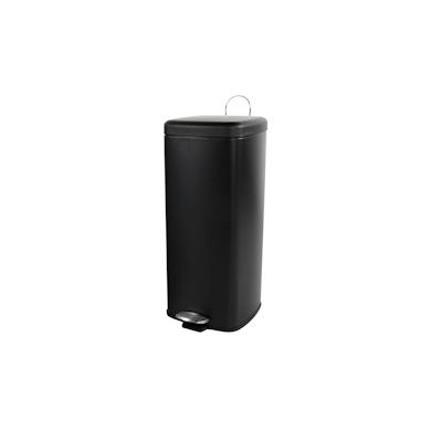 Mojawo Metall Mülleimer Treteimer Abfalleimer Tretmülleimer 30L Schwarz Image