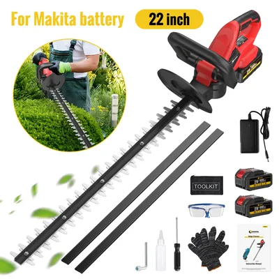 CONENTOOL 22 Inch Electric Hedge Trimmer Length 56cm Rechargeable Handheld Landscaping Shrub Weeding Pruning Mower Garden Tools