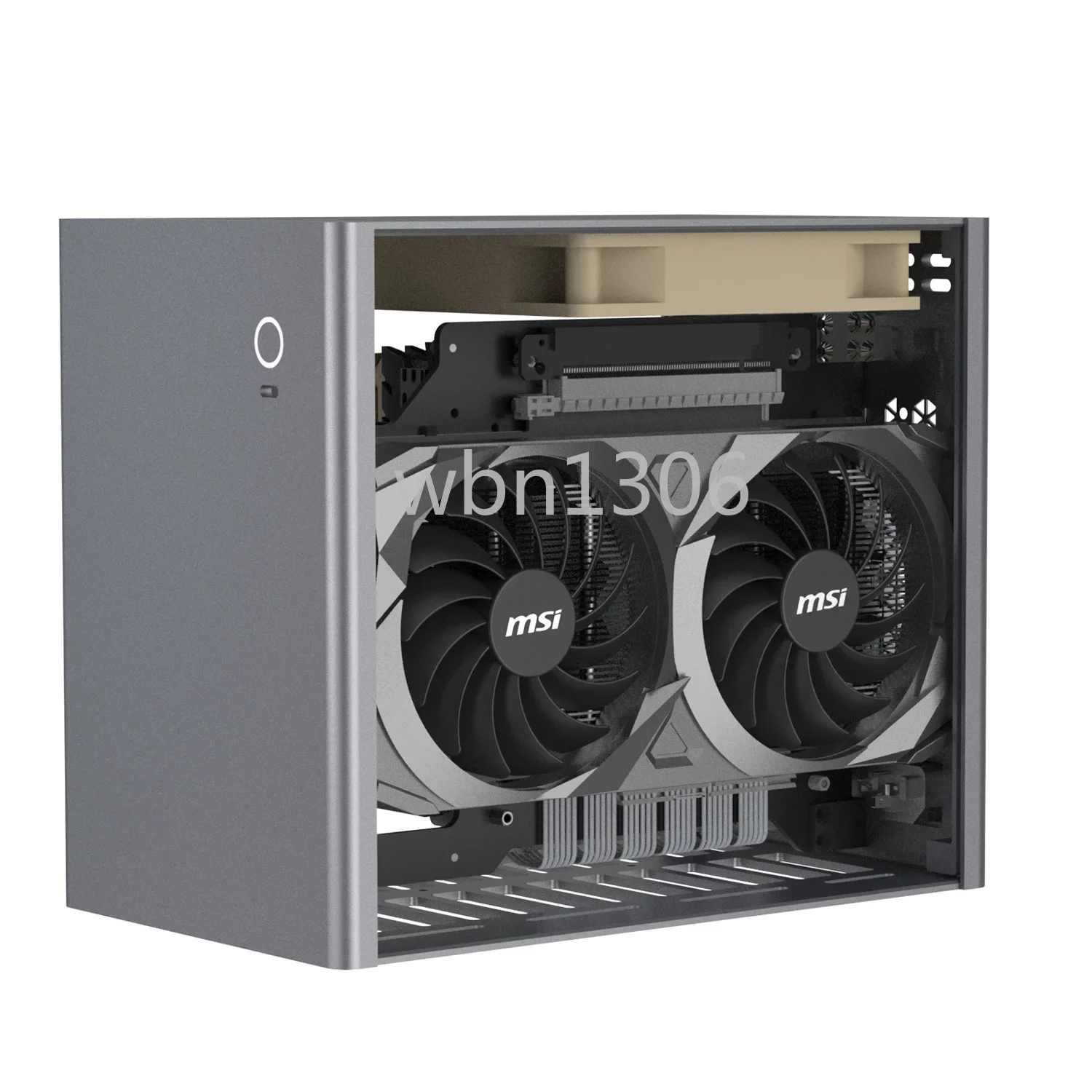 [2024 -V2-Version] A2 Aluminiumlegierung itx 1U kleines Gehäuse, Desktop-Mini-Host-A4-Gehäuse Image