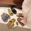 2024 mode Frauen Sandalen Damen Flache Roma Heels Gestrickte Sommer Hausschuhe Außerhalb Kreuz Gebunden Weibliche Slides Frau Schuhe
