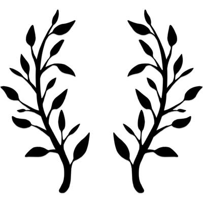2er-Set Metall-Wanddekoration für drinnen und draußen, Garten, Zuhause, Schlafzimmer, Wohnzimmer Image
