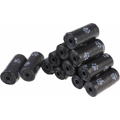 Aiperq - Hundekotbeutel für Katzen und Haustiere, Schwarz, 12 Rollen (insgesamt 180 Beutel) Image