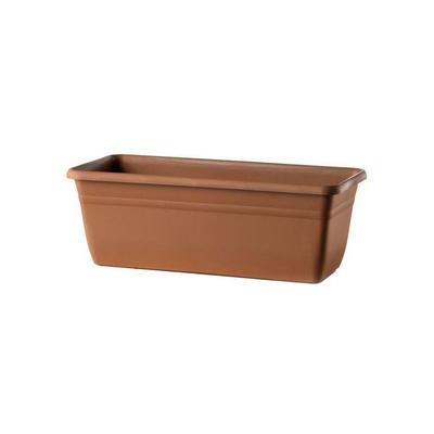 Teraplast - Rechteckige Vase ''Cassetta Cortina'' für Blumen und Gartenpflanzen -80 cm / Terrakotta Image