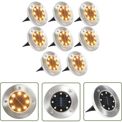 Solar-Bodenleuchten 8 Stk. led Warmweiß - Solarlaternen - Outdoor Beleuchtung - Gartenbeleuchtung Image