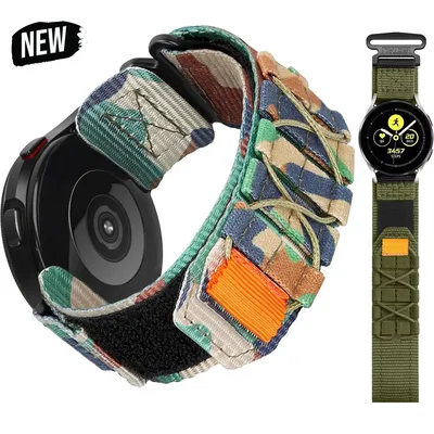 20mm 22mm Nylonband für Samsung Galaxy Watch 7/4/5/6 Classic Sport Armband für Huawei Watch GT4 46MM Image