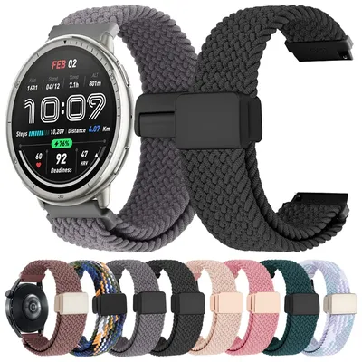 Nylonarmband für Amazfit Active 2 Smartwatch-Armband, magnetisches Armband, 20 mm, 22 mm, für Image