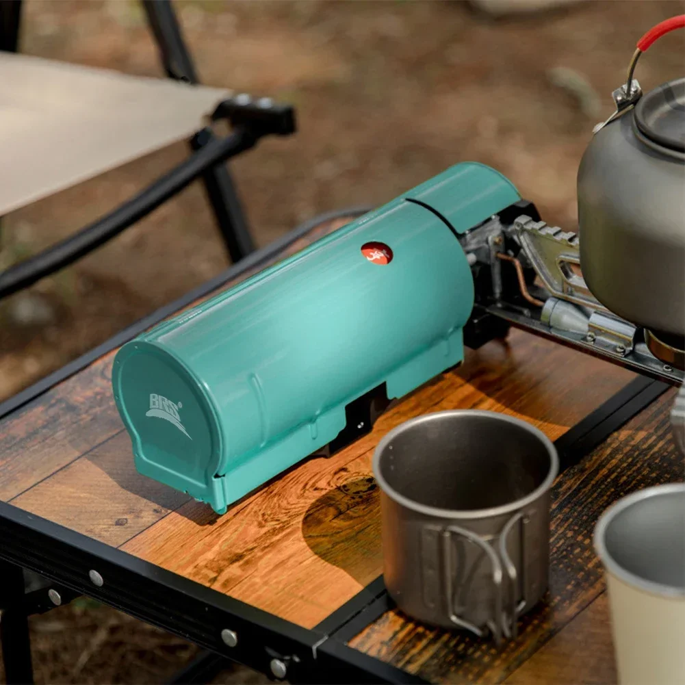 Tragbarer faltbarer Kassettenofen für den Außenbereich, Camping, Butan, Hochfeuer, integrierter All-in-One-Gasherd, Trekking-Zubehör Image