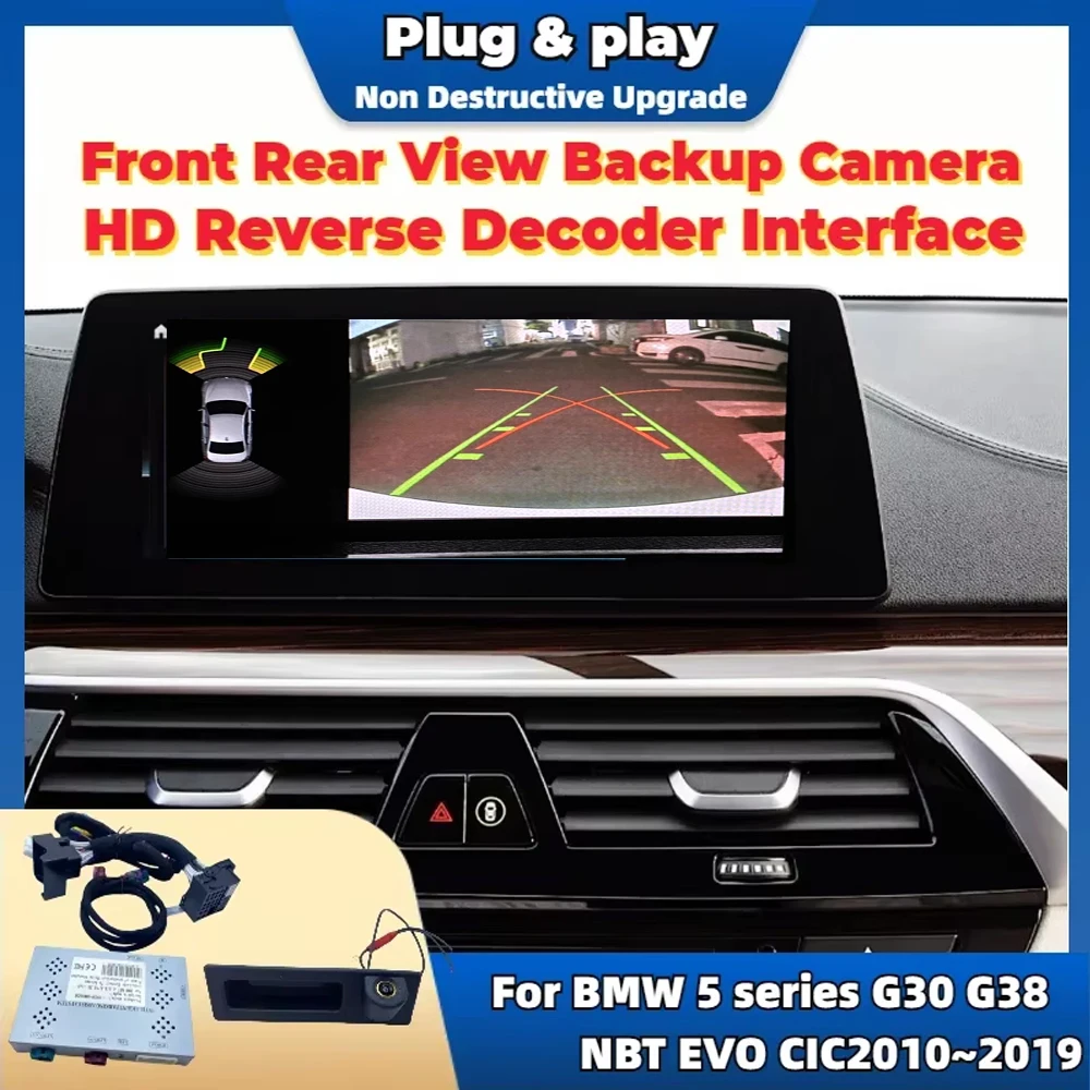 Vorne Hinten Backup Kamera Für BMW 5er F10 F90 F07 F11 G30 G31 G38 2009 ~2018 OEM Bildschirm Plug & Play Einparkhilfe Reverse Kamera Image