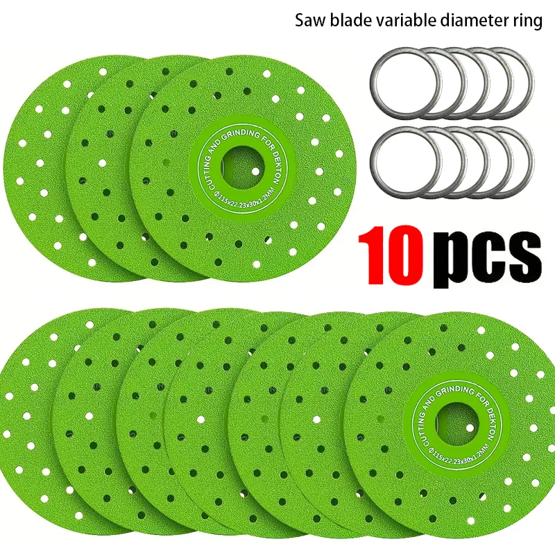 3/5/10 Stück 4,5 Zoll poröses Steinplatten-Sägeblatt, Fliesenschneiden und Schleifen, Diamantguss, verwendet für Steinplatten, Marmor, Fliesen Image