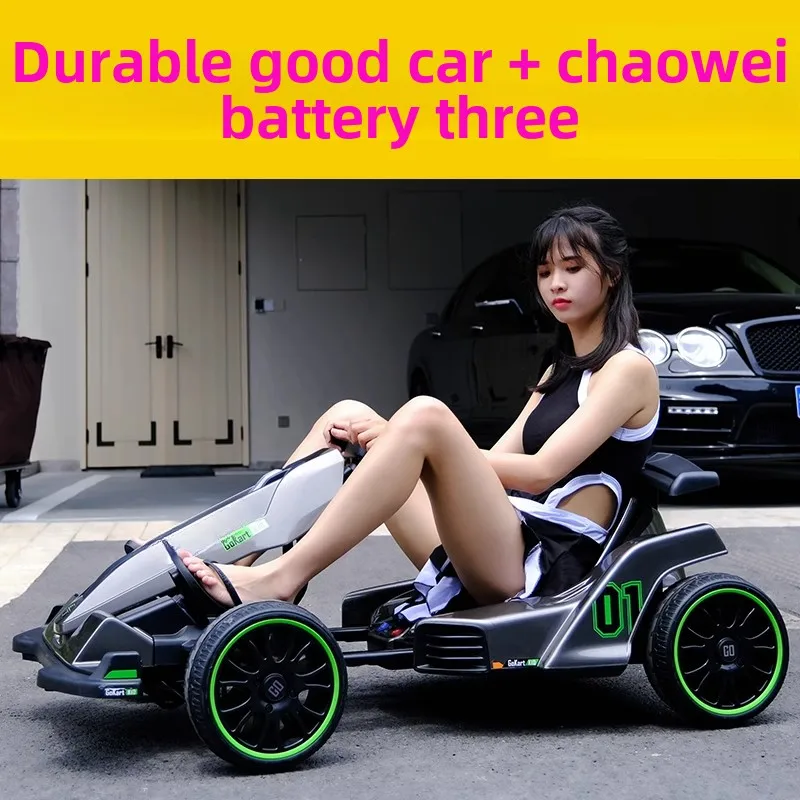 Kart Kinder Elektroauto Allrad Balance Auto Erwachsene Drift ferngesteuertes Auto kann im Kinderwagen für Erwachsene sitzen Image