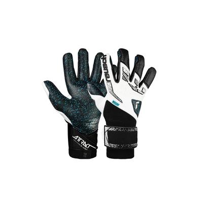 Torwarthandschuhe REUSCH "Attrakt Freegel Fusion Goaliator", Damen, Gr. 7,5, bunt (silberfarben, weiß), 22% Polyester, 4% Polyurethan, 5% Polyamid, 69% Elastodien, mehrfarbig, sportlich, Handschuhe, mit maximalem Grip Image