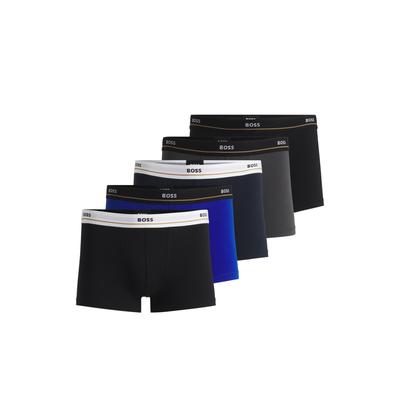 Trunk BOSS "Trunk 5P Essential", Herren, Gr. M (50), bunt (open miscellaneous 986), Jersey, Obermaterial: 95% Baumwolle, 5% Elasthan, unifarben, eng, Unterhosen, mit elastischem Bund Image