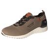 Slip-On Sneaker MUSTANG SHOES, Herren, Gr. 49, taupe, kaffee, Textil, Lederimitat, kontrastfarbene Details, casual, Schuhe, Slipper, Freizeitschuh mit heller Laufsohle