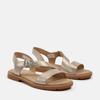 Sandale TIMBERLAND "CALISTA BAY BACKSTRAP SANDAL", Gr. 42, gold (gold metallic), Leder, Schuhe
