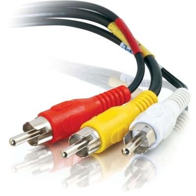 C2G 3 Ft Value Series Composite Video Stereo Audio Cable - Rca Male - Rca Male - 3 Ft - Black