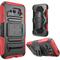 I-Blason Prime Carrying Case (Holster) Smartphone - Red - Impact Resistant, Shock Resistant - Silicone, Polycarbonate Body - Holster, Belt Clip