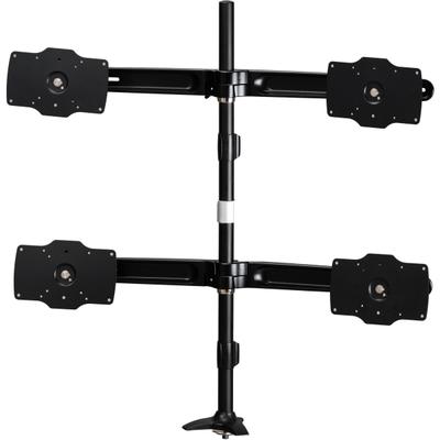 Amer Mounts Grommet Based Quad Monitor Mount For Four 24"-32" Lcd/led Flat Panel Screens