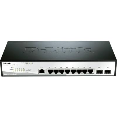 D-Link Dgs-1210-10/me Ethernet Switch - 8 Ports - Manageable - Gigabit Ethernet - 10/100/1000Base-T, 1000Base-X - 3 Layer Supported - Modular - 2 Sfp Slots - Twisted Pair, Optical Fiber