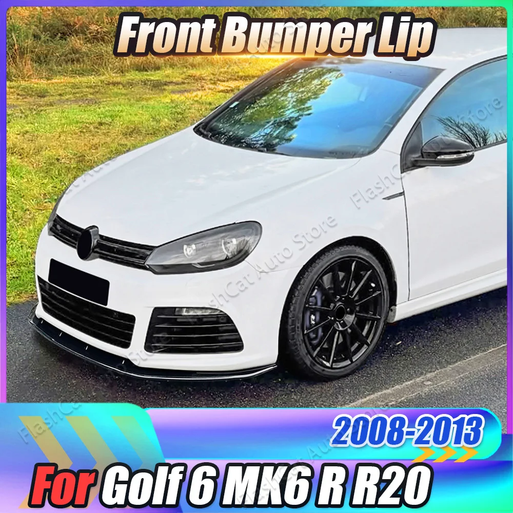 Golf R20 Auto Paraurti Anteriore Canard Lip Guard Mento Inferiore Splitter Diffusore Spoiler Kit Per Volkswagen Golf 6 R MK6 R R20 2008-2013
