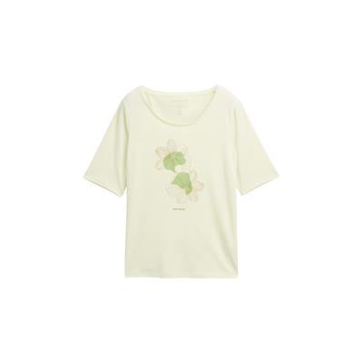 TOM TAILOR Damen T-Shirt mit Print, grün, Uni, Gr. XXL Image