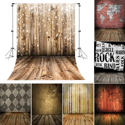 Grunge Gradient Wooden Boards Theme Photography Backdrops Floor Interior Baby Kids Portrait