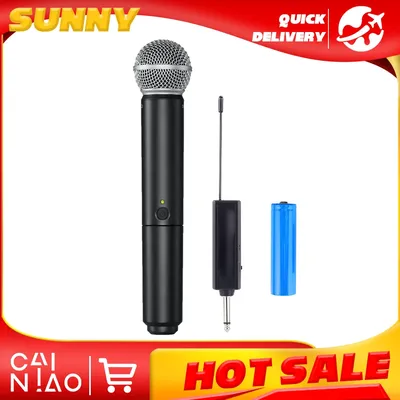 Wireless Handheld Microphone,Cordless Dynamic Mic System With 1800MAh Rechargeable Receiver For