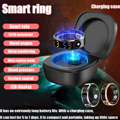 New For Xiaomi Smart Ring 5ATM&IP68 Waterproof Multi-motion Mode Man Woman Heart rate Blood Pressure