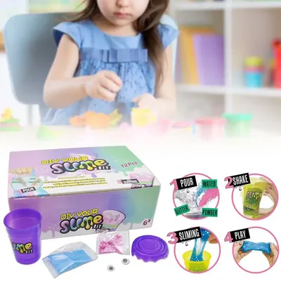 DIY For Slimes Charmss Glitter Make Fluffy SlimesKit Filler Powder Soft Polym Clay Set Antistress