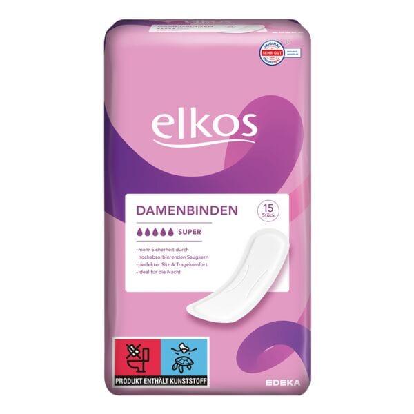 elkos 15er-Pack Damenbinden »super« Image