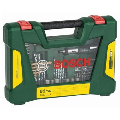 BOSCH Bohrer- und Bit-Set »V-Line« 91-teilig braun