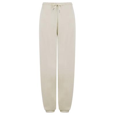 Sweatpants Bebo High Waisted Brushback Fleece Cuffed Joggers in Ivory - Amara Reya / 16 - Tokyo Laundry