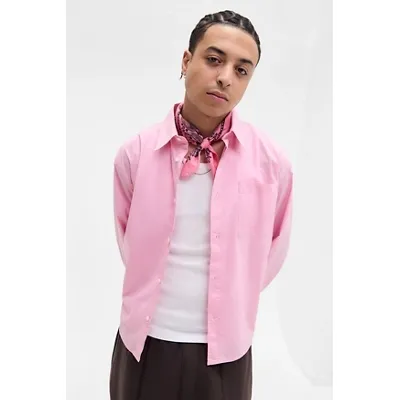 Loom Nolan Pink Poplin Business Shirt - Pink S at Urban Outfitters