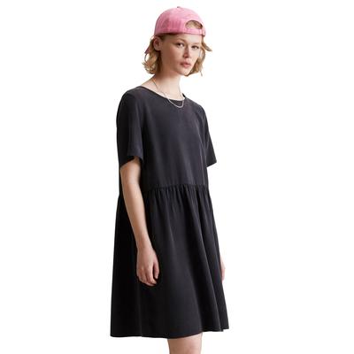 Minikleid MARC O'POLO DENIM "aus TENCEL™ Lyocell", Damen, Gr. XS, Normalgrößen, blau (blau depths), Obermaterial: 100% Lyocell, unifarben, regular fit knielang, Rundhals, Kurzarm, Kleider Image