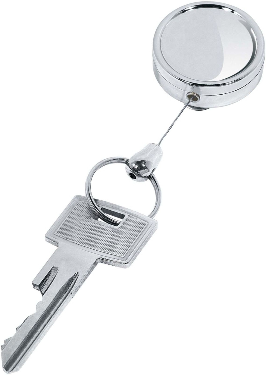 WEDO Gürtelclip 28mm mit ausziehbarer Schnur chrom Image