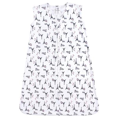 Luvable Friends Baby Girl Sleeveless Jersey Cotton Sleeping Bag, Sack, Blanket, French Poodle Jersey
