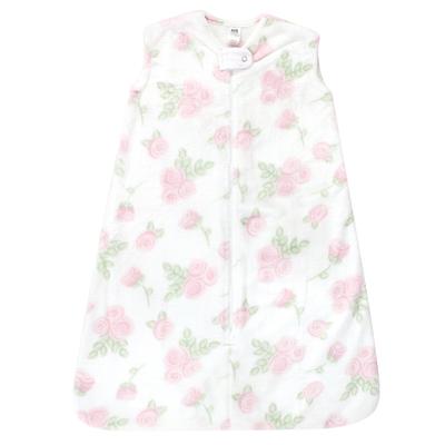 Hudson Baby Infant Girl Plush Sleeping Bag, Sack, Blanket, Rose