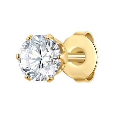 True Rebels - Ohrstecker aus Edelstahl in Gelbgold mit Zirkonia Ohrringe 1 ct Herren Image