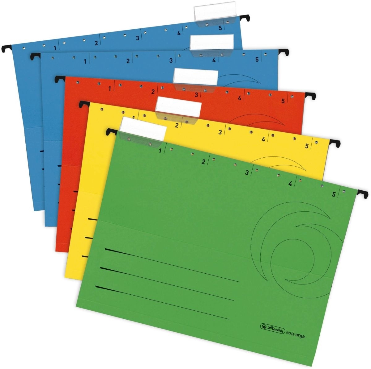 herlitz Hängemappe 230g/qm farbig sortiert VE=10x5 Stück Image